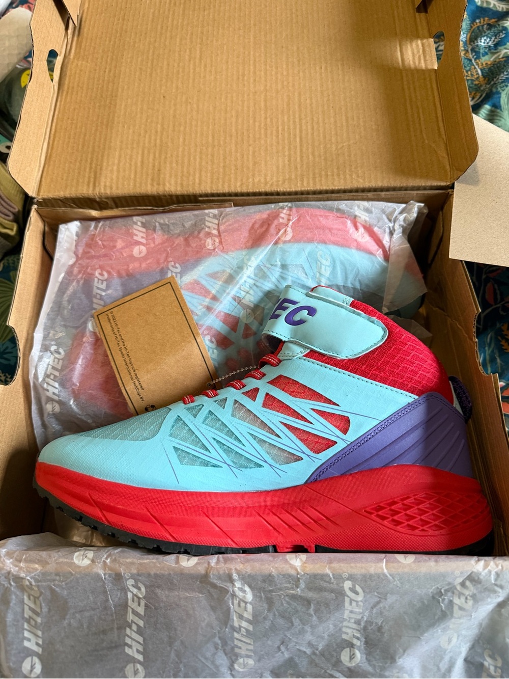 Hi-Tec Kids Aqua, Red & Purple High-Top Sneaker